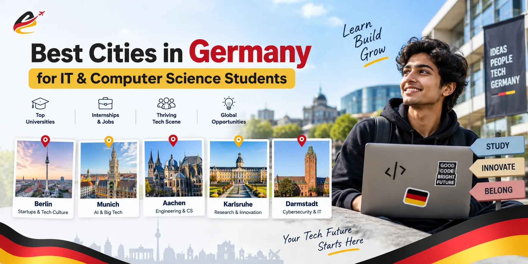 Best Cities in Germany for IT & Computer Science Students - EasyWay Germany guide