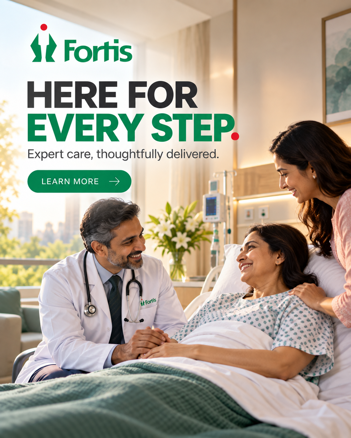 Fortis Healthcare campaign created on Brandvertise
