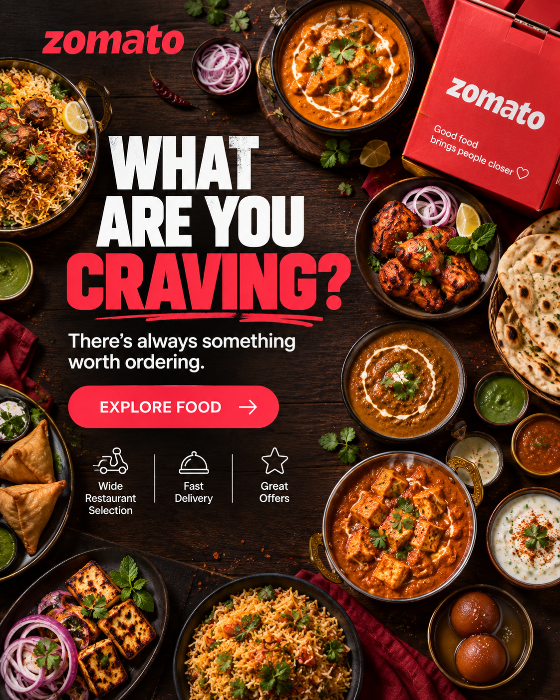 Zomato campaign created on Brandvertise