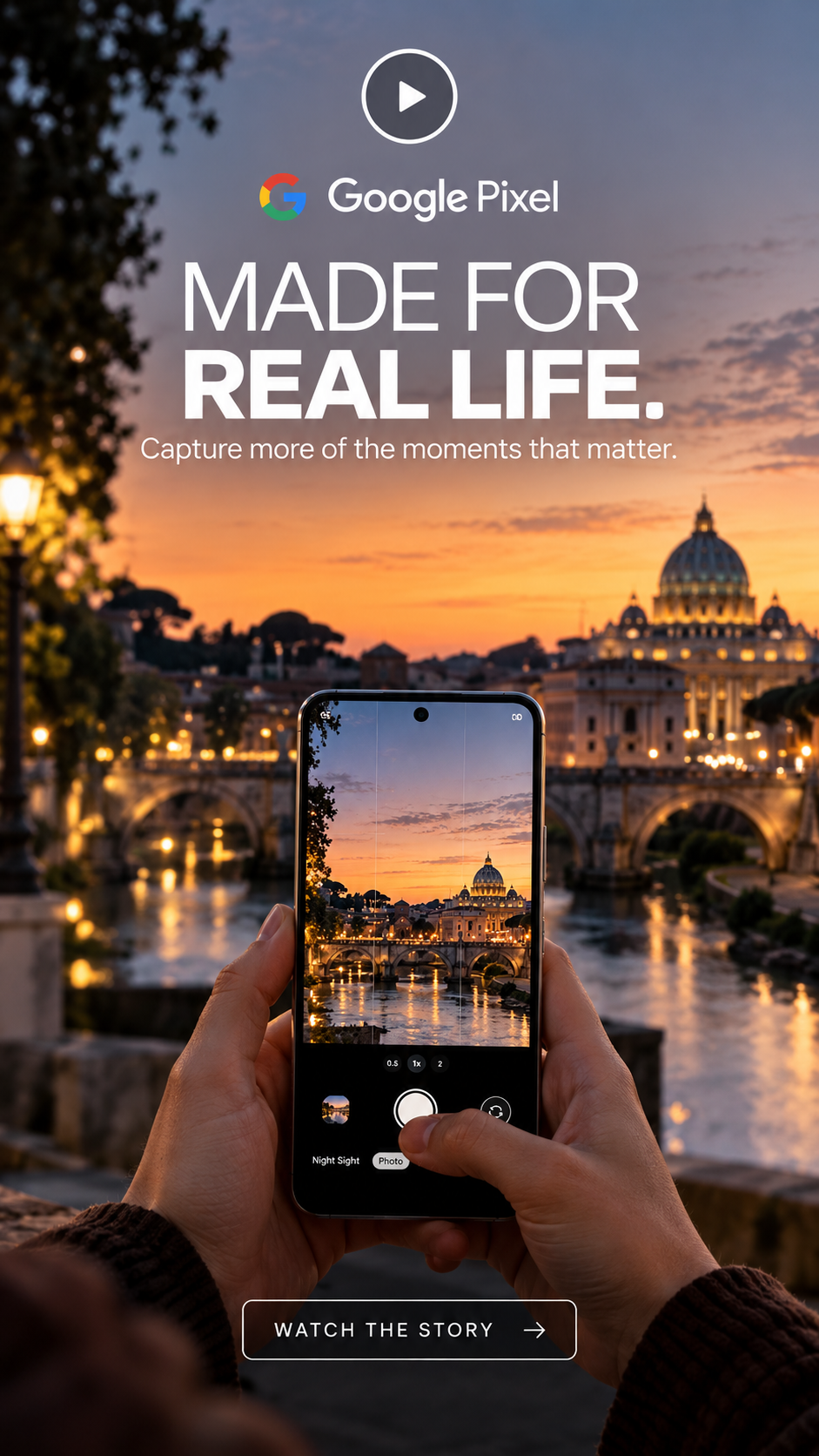 Google Pixel campaign created on Brandvertise