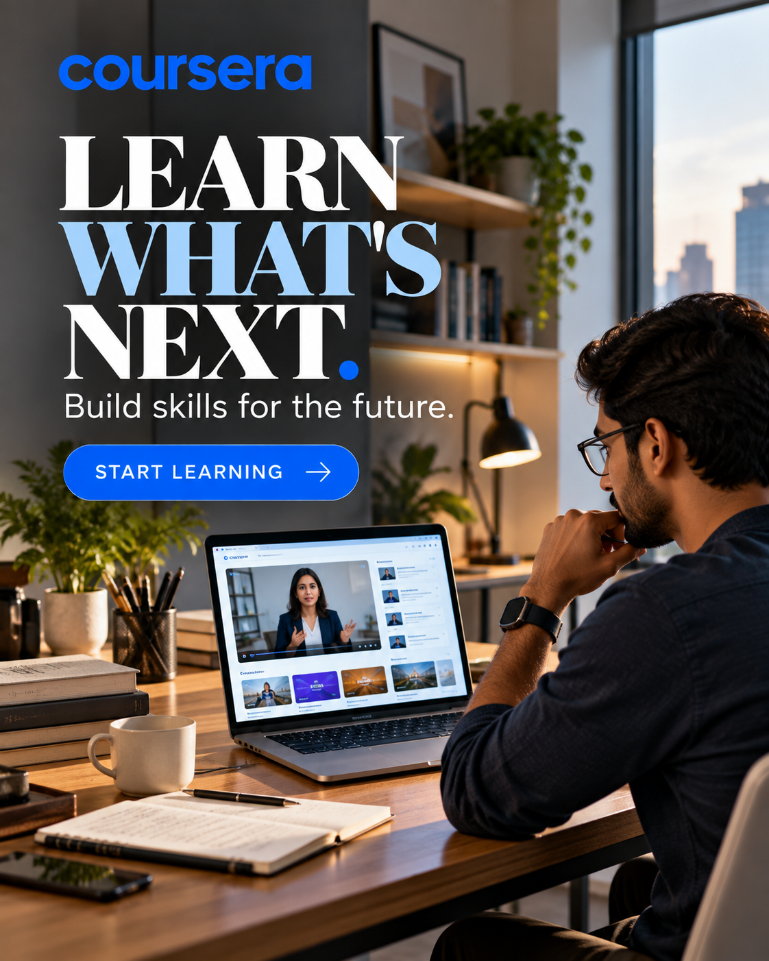 Coursera campaign created on Brandvertise