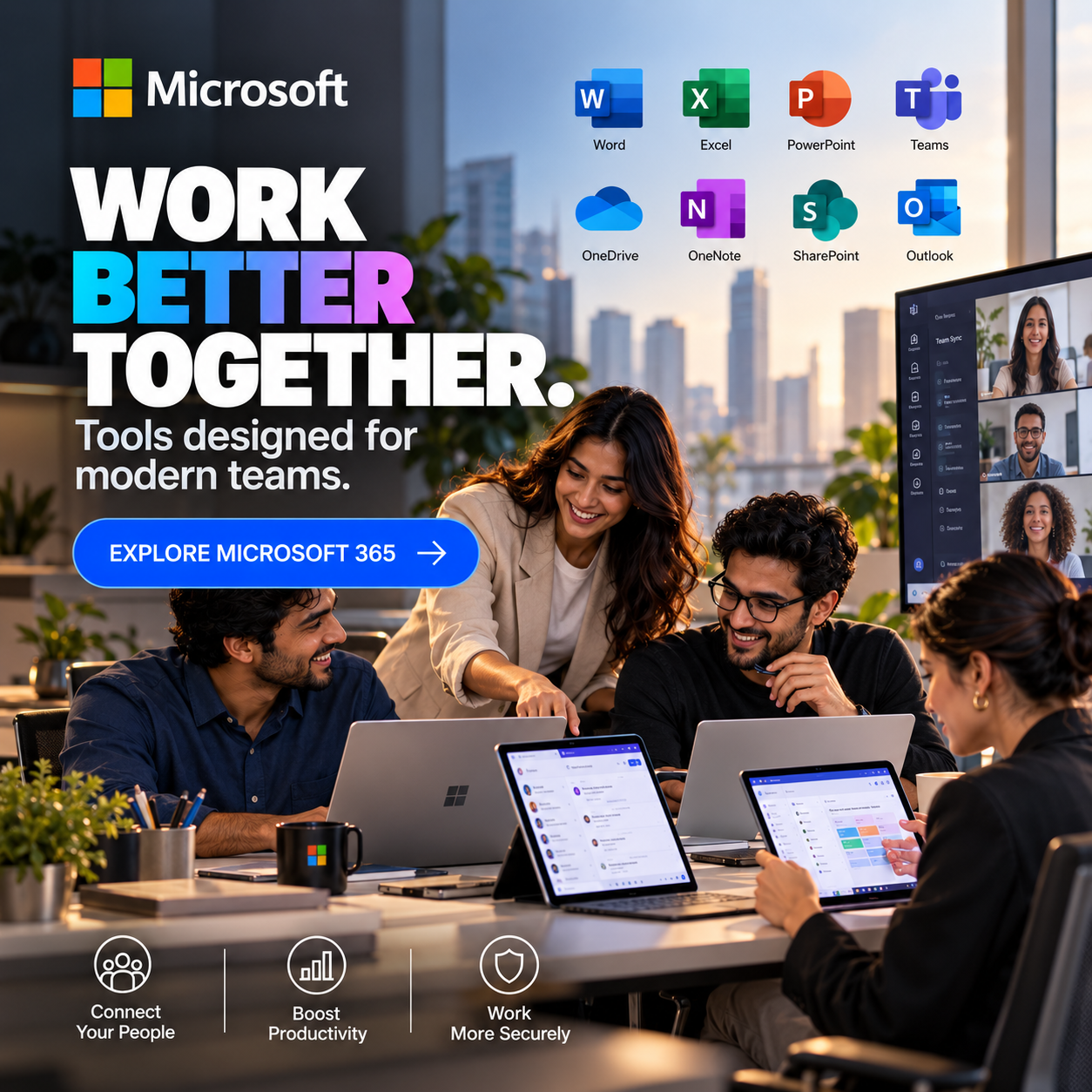 Microsoft campaign created on Brandvertise