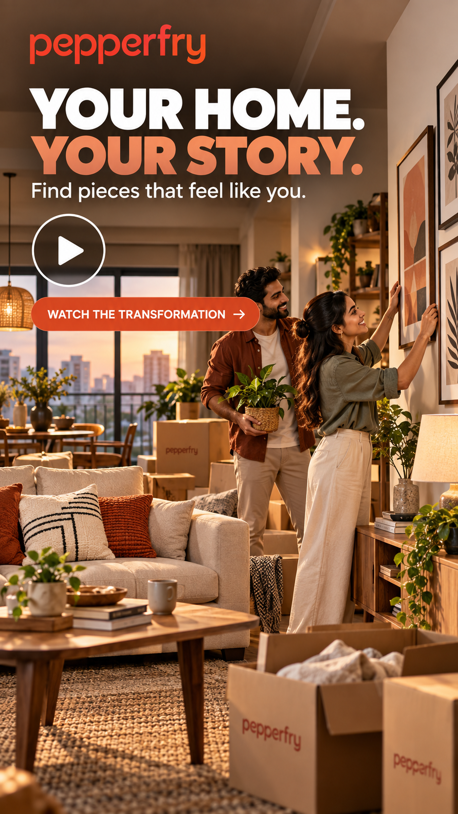 Pepperfry campaign created on Brandvertise