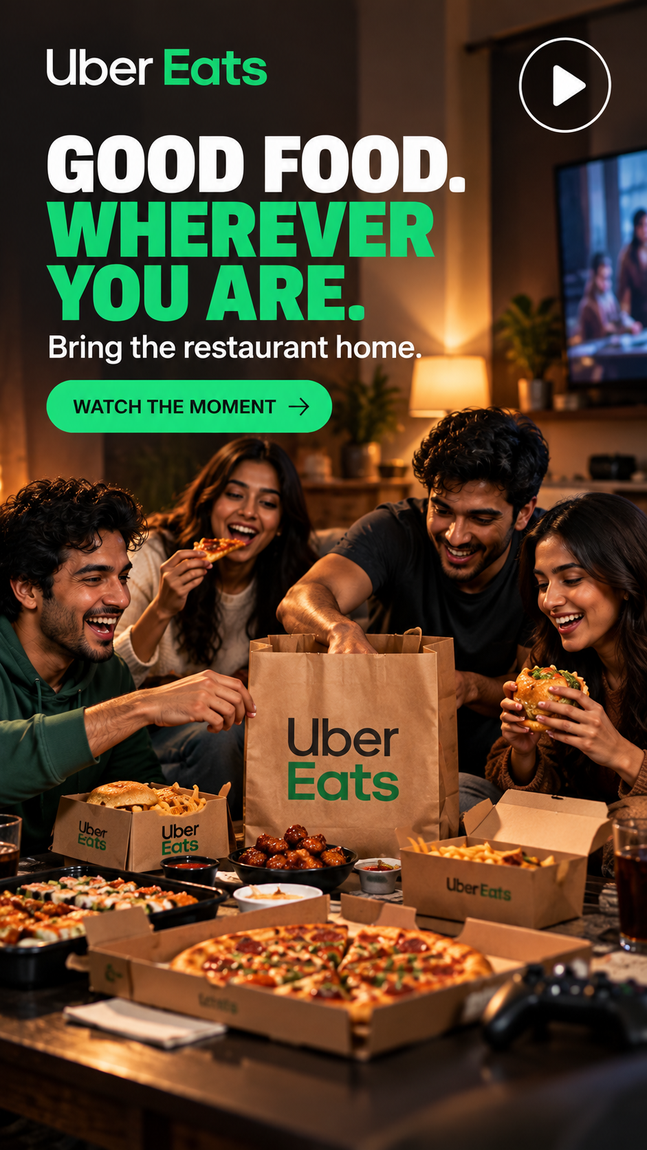 Uber Eats campaign created on Brandvertise