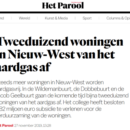 Samenwerking Amsterdam Aardgasvrij smaakt naar meer
