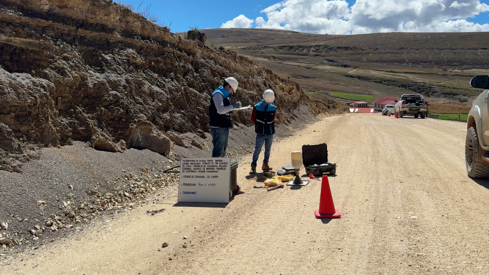 Avance de la Pista Cajamarca y laguna San Nicolás