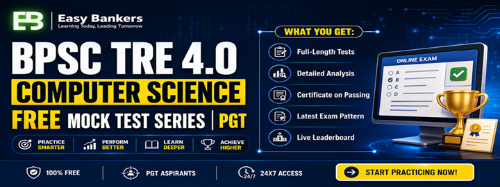 BPSC TRE 4.0 Computer Science Free Mock Test Series | PGT test series banner