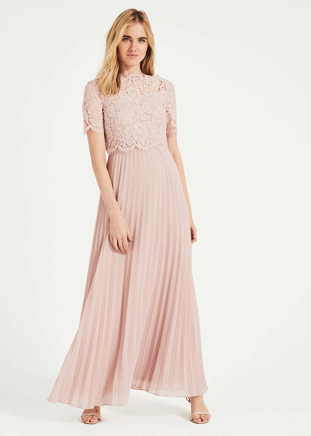 Elisabetta Lace Pleated Dress Phase Eight UK
