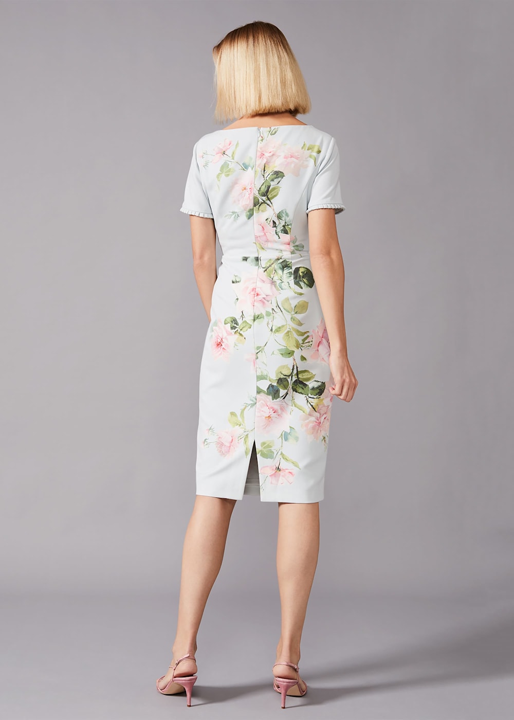 Fitted floral dress on sale