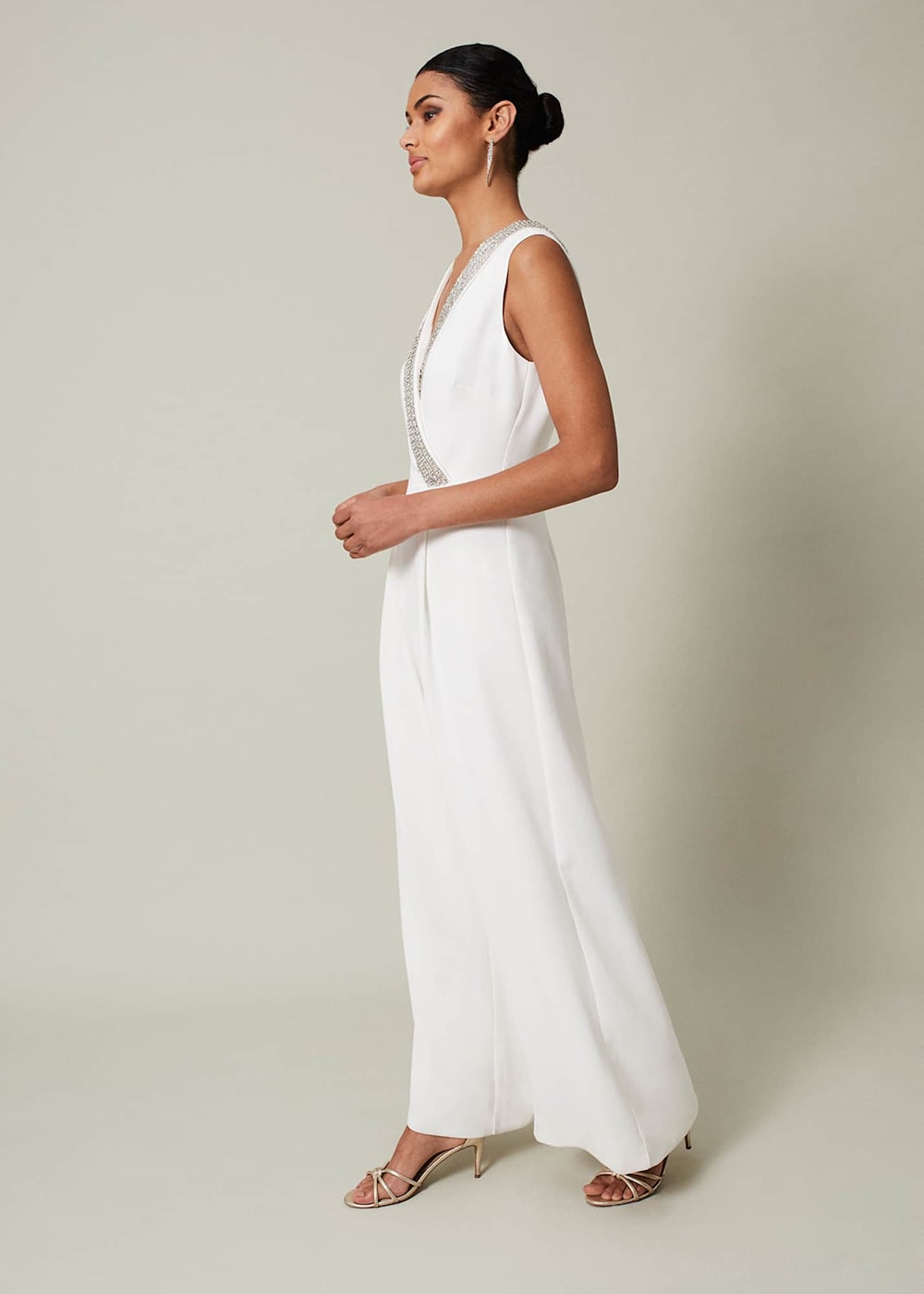 Alexis white jumpsuit hotsell