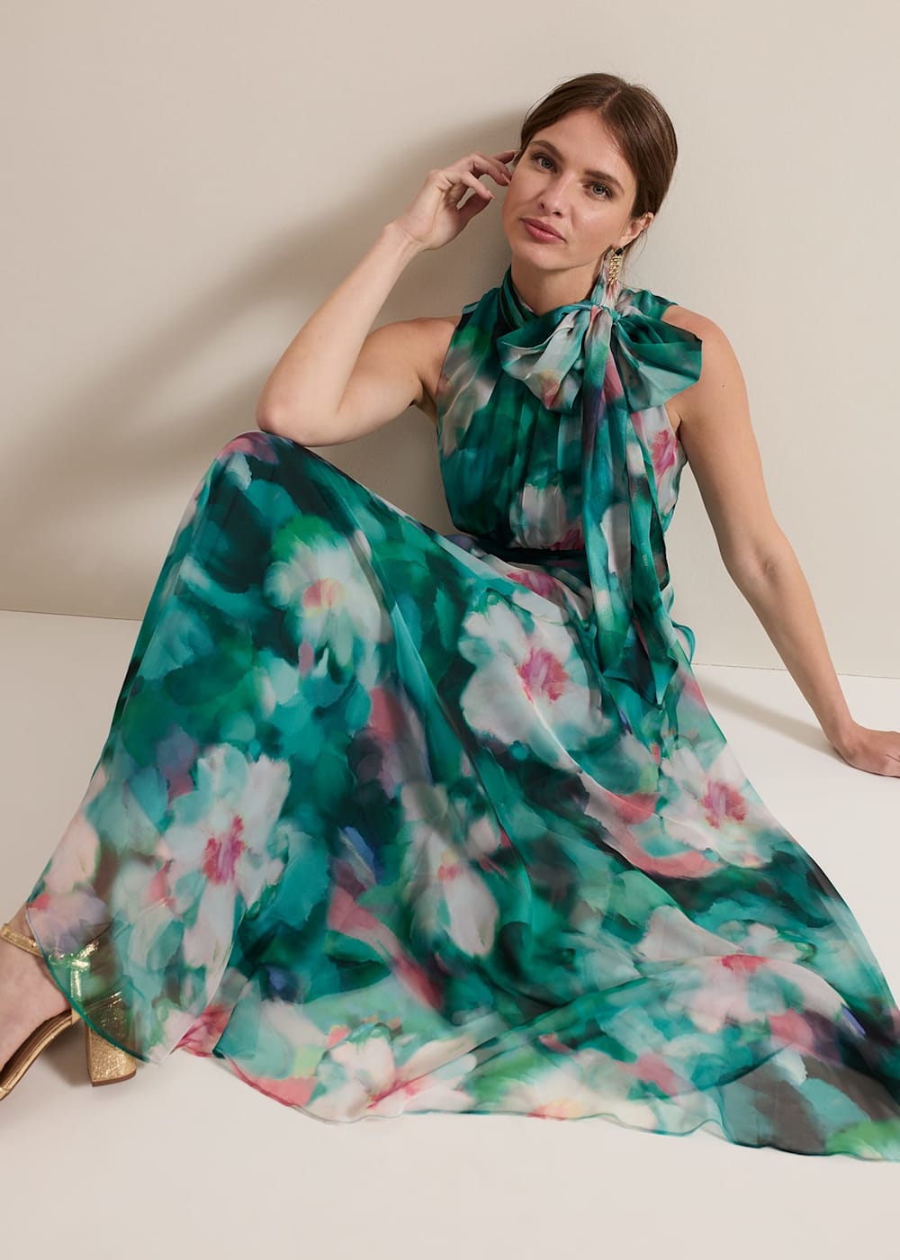Chiffon maxi dress petite online