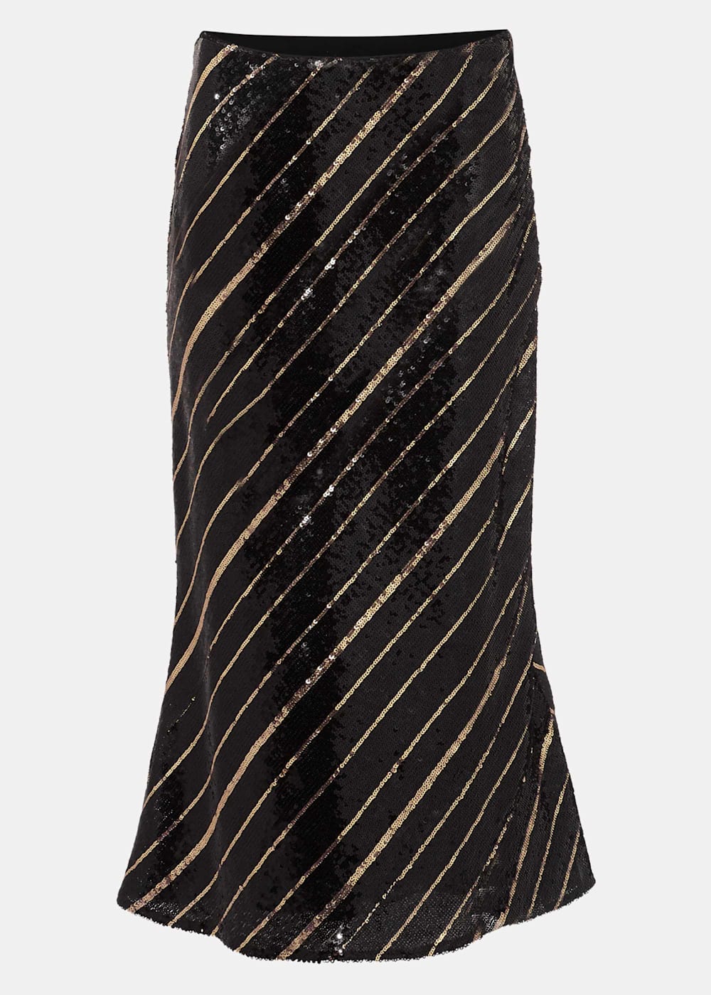 Black and white striped sequin skirt online