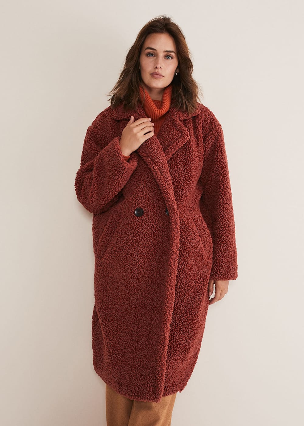 Bershka teddy coat best sale