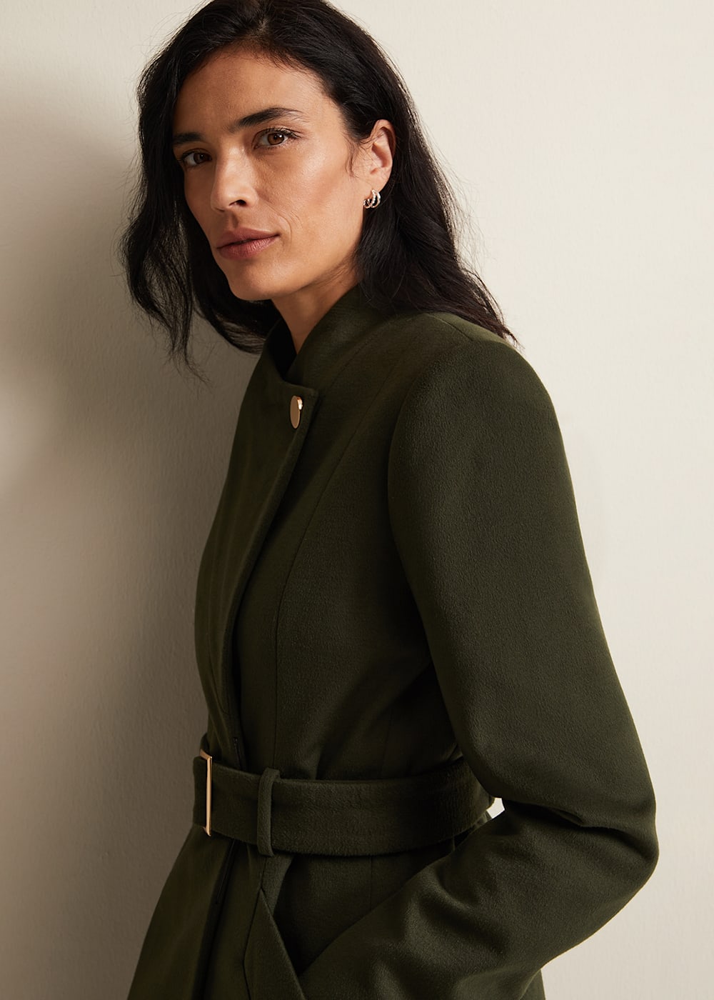 Collarless coat uk best sale