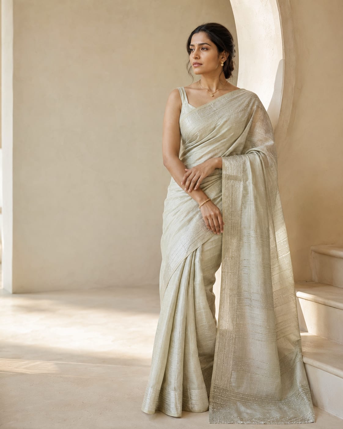 Chiaki handwoven silk editorial image