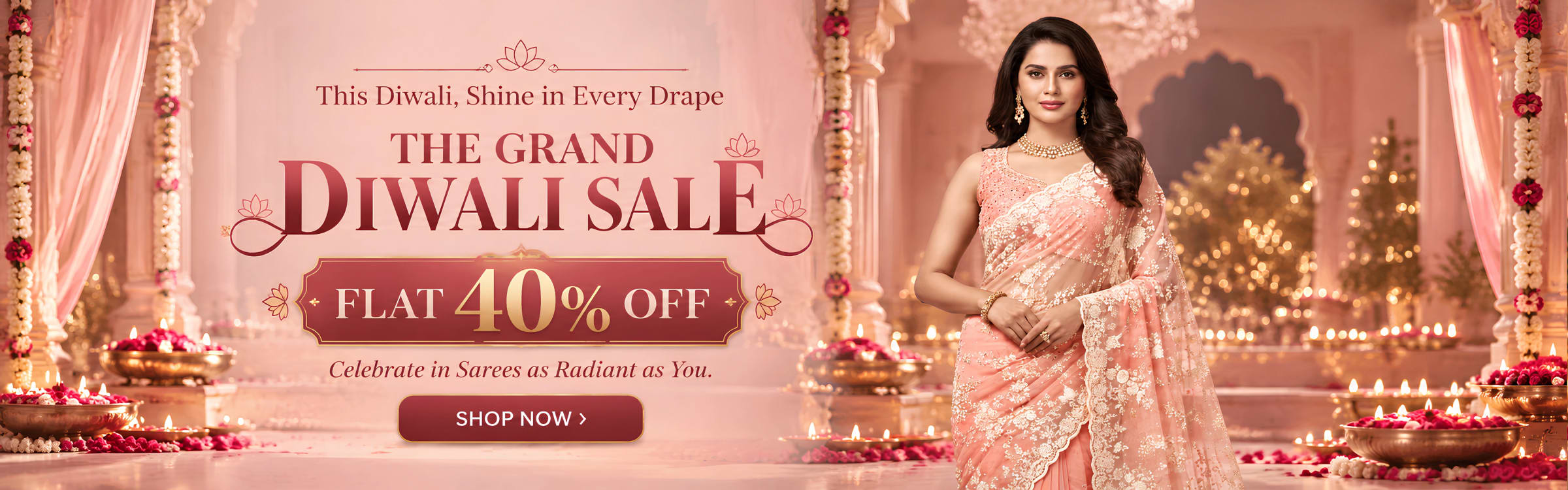 The Grand Diwali Sale - Flat 40% Off on Sarees