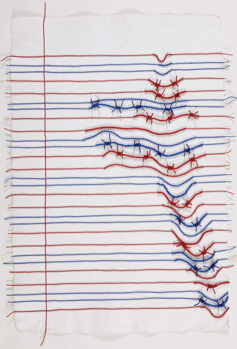 Ruled Paper (Red Blue White)