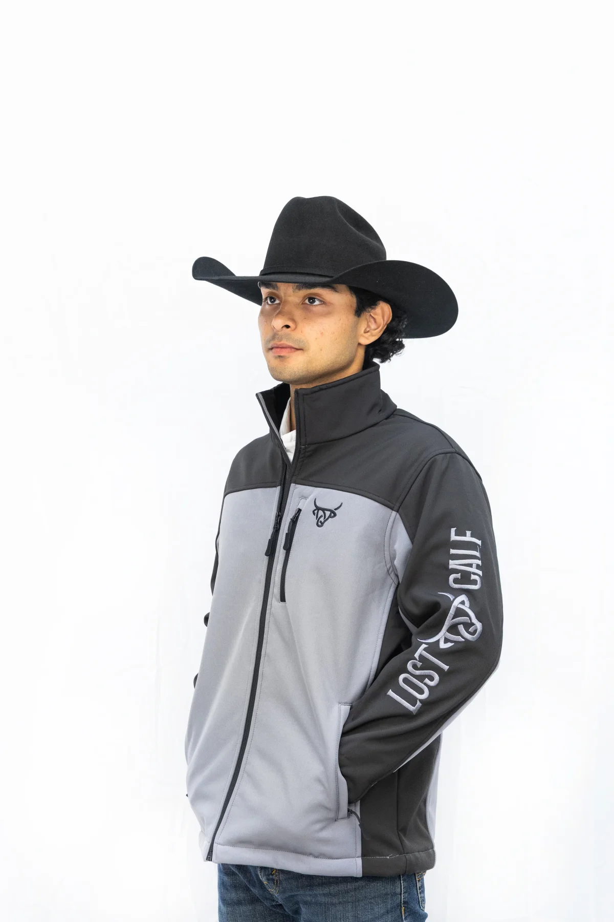 JACKET NEGRO/ GRIS  TALLA  S.M