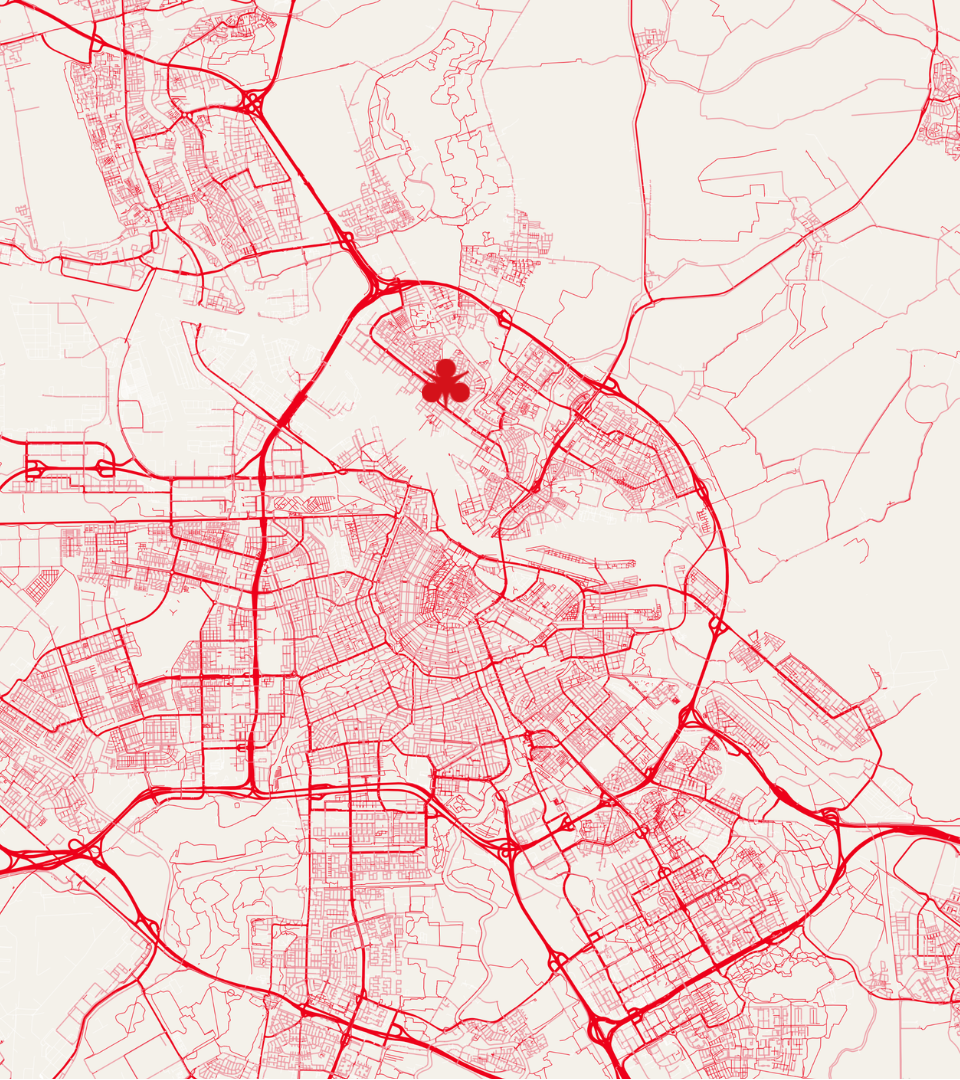 agu route Alkmaar naar Amsterdam