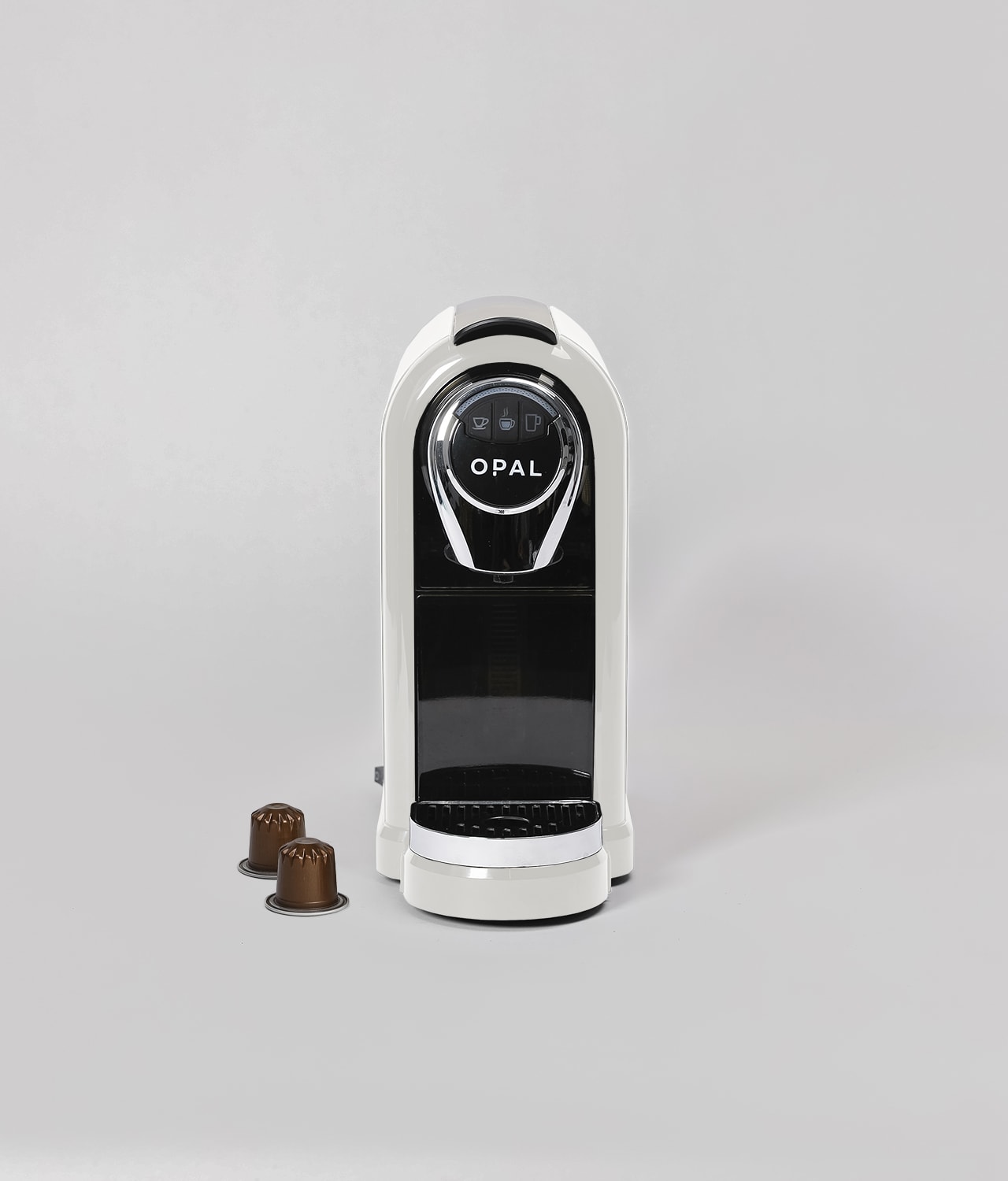 Opal One Coffee Pod Machine White Pact Coffee