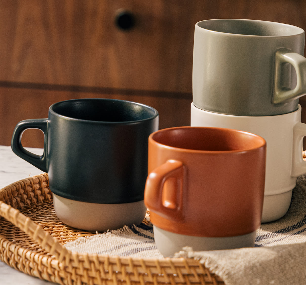 Kinto Stacking Mug Grey | Pact Coffee