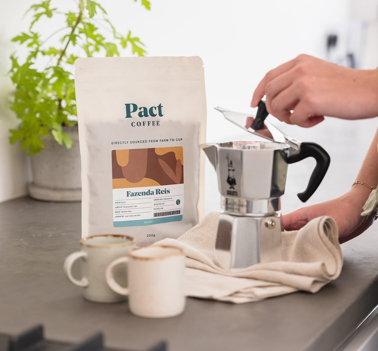 Bialetti Moka Express 4-Cup Stovetop | Pact Coffee
