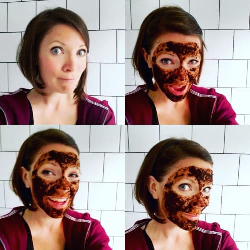 Coffee facemask