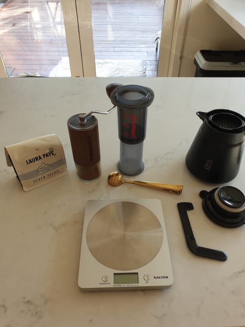 Stephen's coffee set up