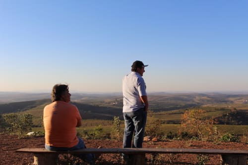 Gilberto looking at Zaroca farm