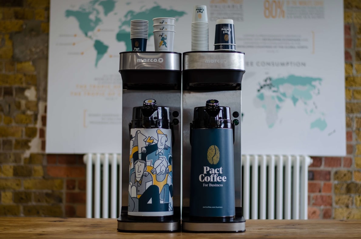 Making filter coffee with Marco batch brewers