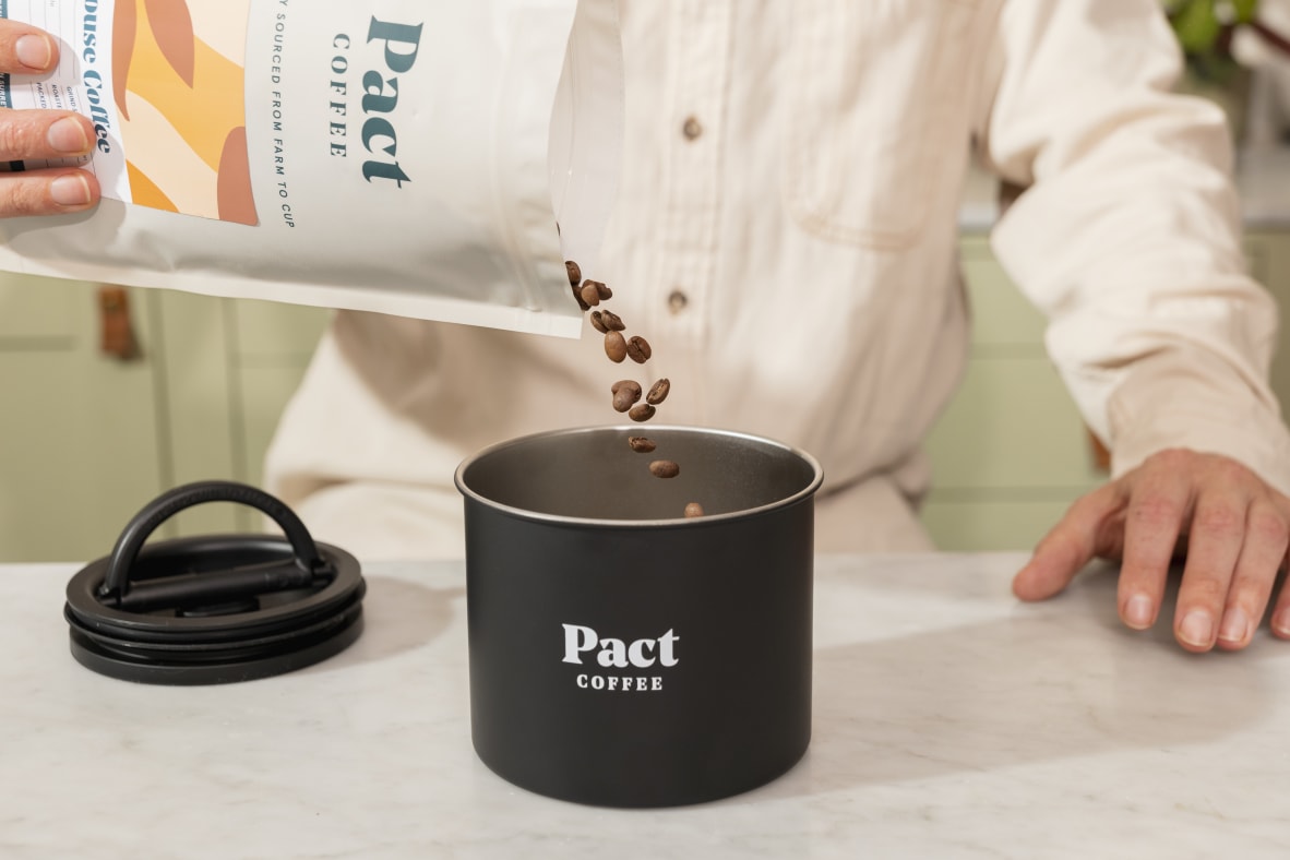 Pact Coffee Airtight Canister - Jet Black