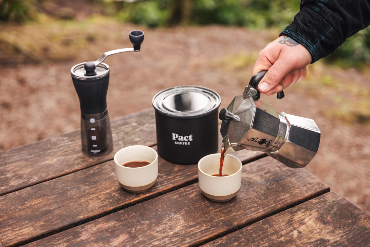 A hand grinder offers a more ‘hands-on’ approach and is perfect for those who love brewing freshly ground coffee out in the wild.