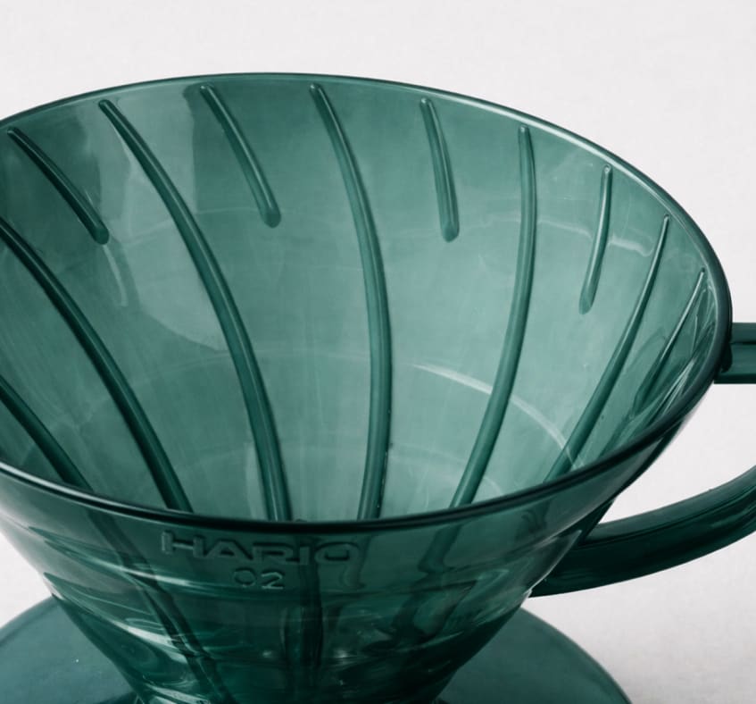 The Pact x Hario clear teal V60