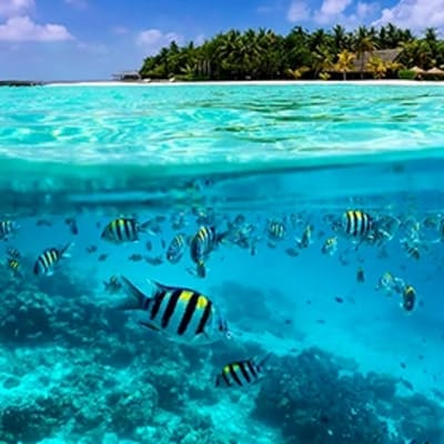 Underwater restaurant dining experience