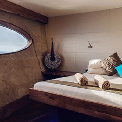 Overwater bungalows at tropical diving destination