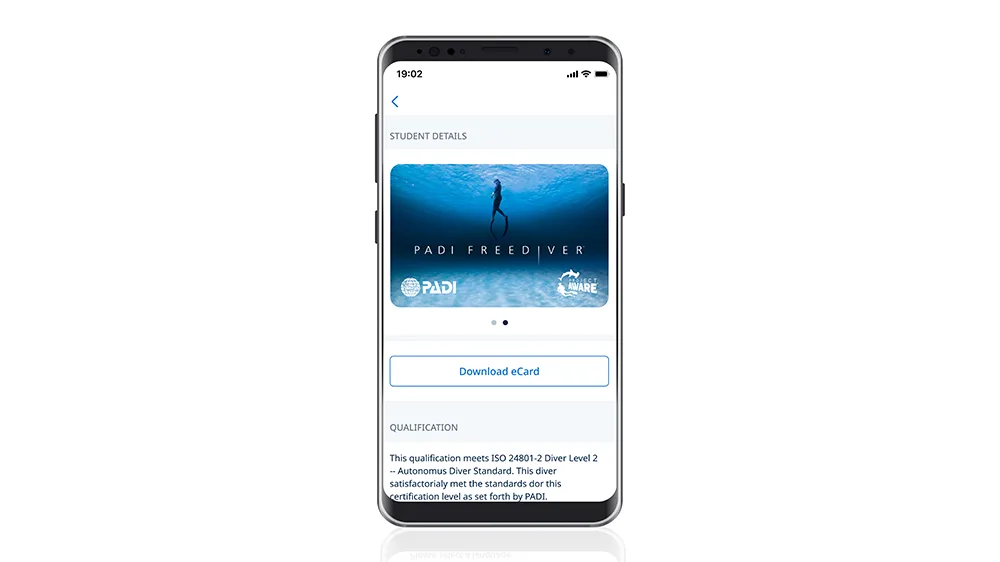 PADI AWARE Freediver™ eCard