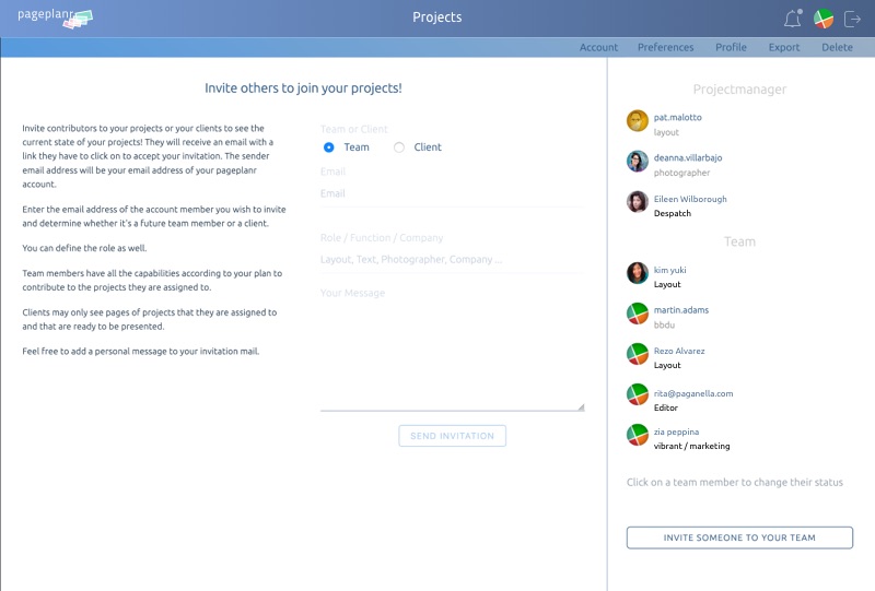 put together an individual
project team for each project