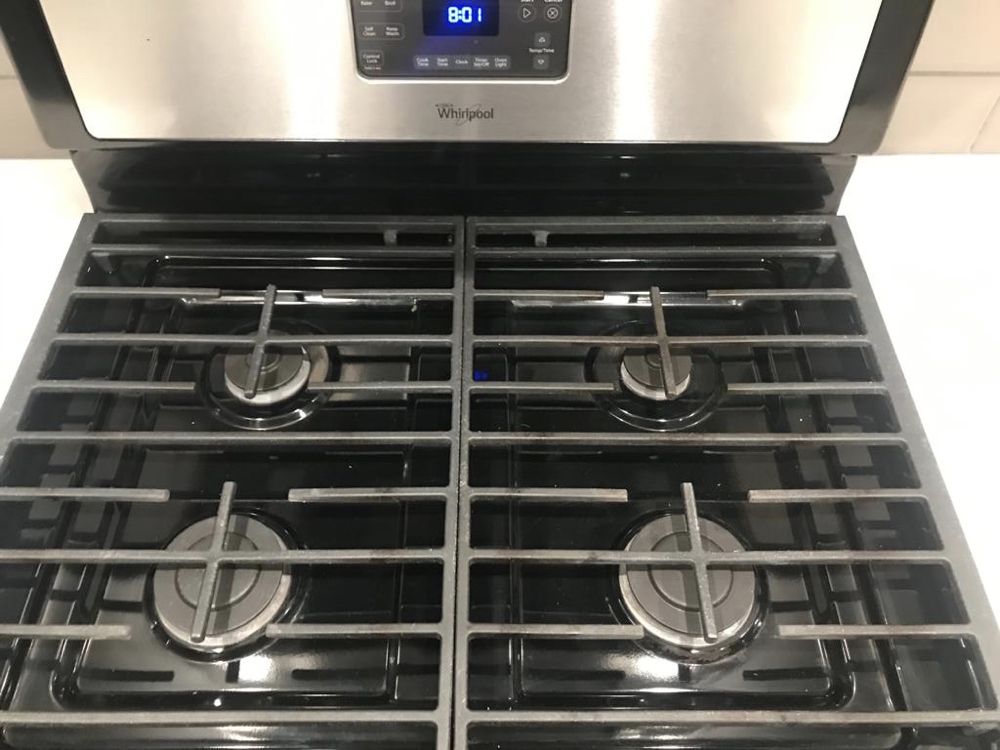 Spotless Oven Burner After Cleaning