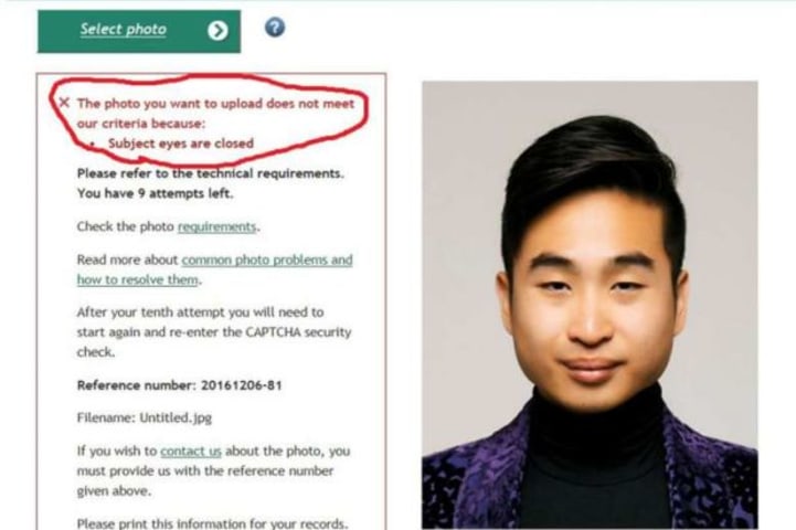 'Racist' robot rejects Asian-face passport photo