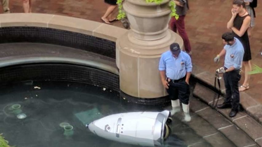 Security Robot Commits Suicide In Fountain Because The World Is Terrible