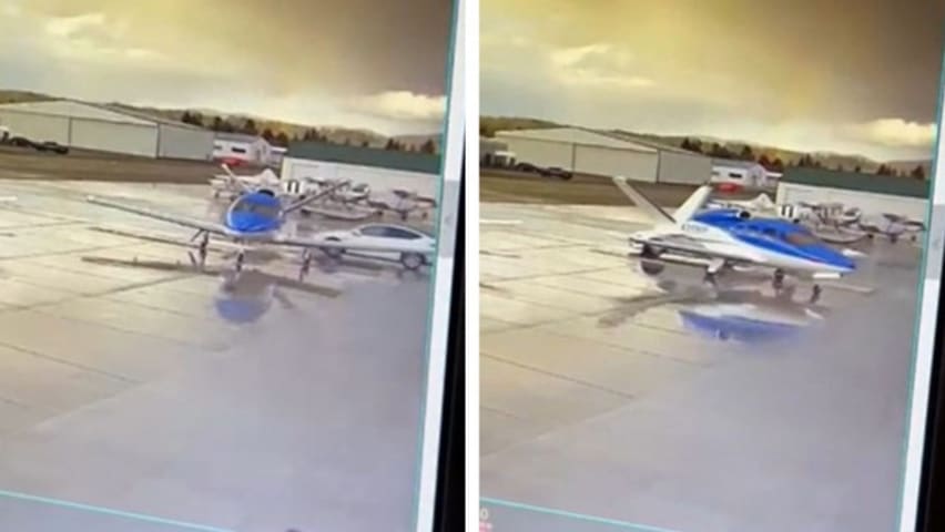 A Tesla Model Y crashes into a $3.5 million jet after being ‘summoned’