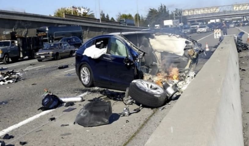 Collision Between a Sport Utility Vehicle Operating With Partial Driving Automation and a Crash Attenuator