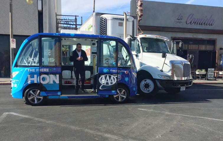 Self-driving bus gets into accident on its first day in Las Vegas, human driver blamed for collision