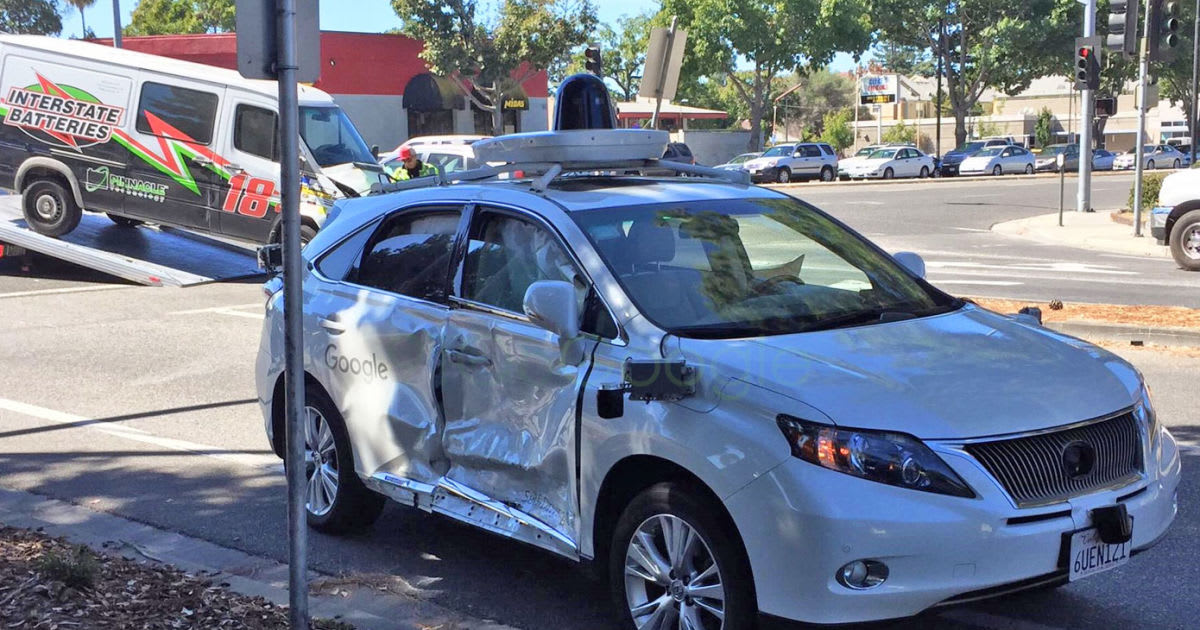 Google's self-driving car is the victim in a serious crash