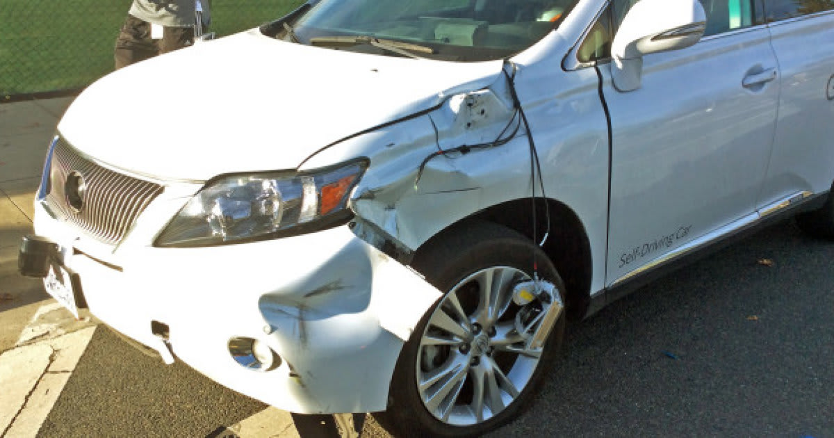 Google Driverless Car Sideswipes Bus, Gets Caught On Video