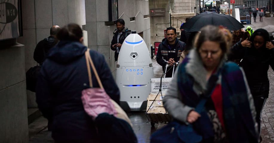 DC security robot K5 quits job by drowning itself in a fountain