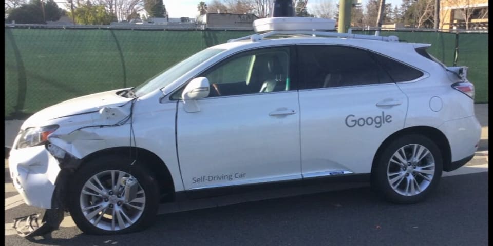 Watch Google’s Self-Driving Lexus Crash Into a California Bus