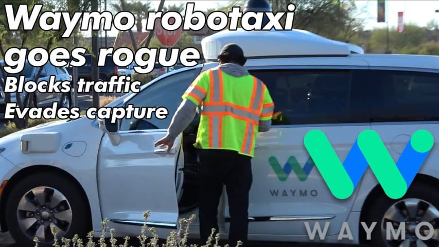 Waymo Self Driving Taxi Goes Rogue: Blocks Traffic, Evades Capture | JJRicks Rides With Waymo #54