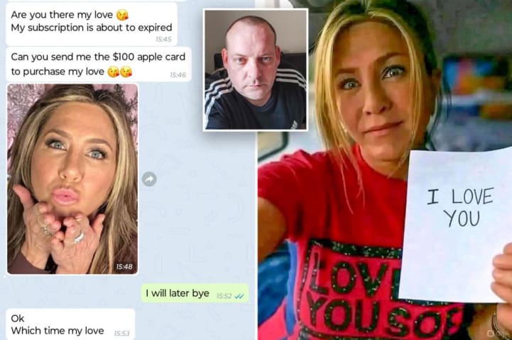 Scammed Brit thought Jennifer Aniston was in love with him —and needed help paying her Apple bill