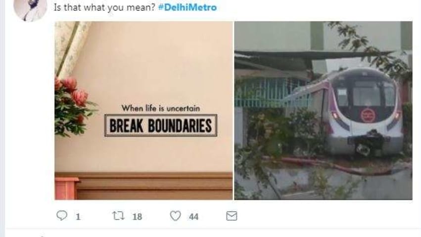 Driverless Delhi metro breaks through the wall, Twitterati erupt with hilarious memes!